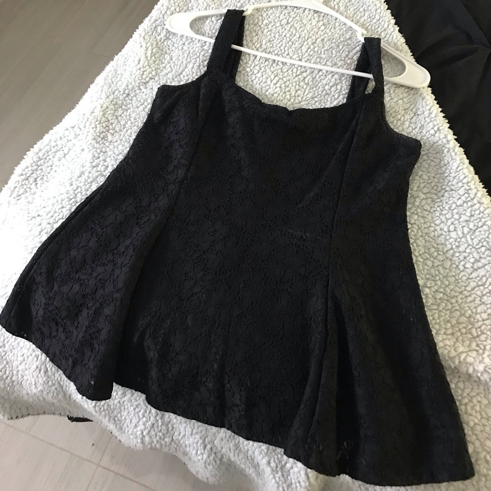 Black Peplum Top